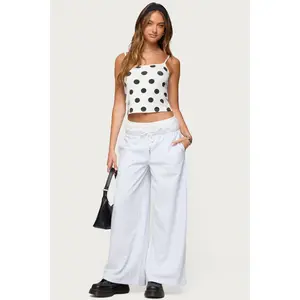 Tamia Peekaboo Ruffle Lace Sweatpants