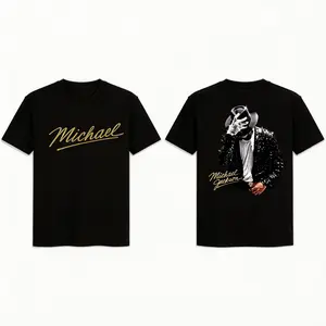 100 Percent Cotton Casual Streetwear Style T-Shirt Michael Jackson Dance Pose And Signature Design Summer Wear Gift For Music Fans And Fashion Lovers #   Michael Jackson #   Jaafar Jackson #   biopic #   music legend