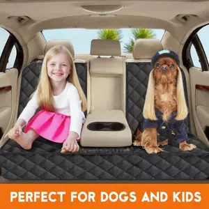Dog Car Seat Cover Back Seat Protector Waterproof Non-Slip Fits Most Cars Trucks SUVs Solid Design Universal Size for Cars Perfect for Dogs and Kids