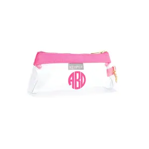Pink Classic Canvas CLEAR Bag with monogram