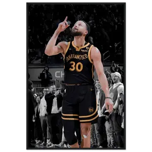 Steph Curry - Shatterproof Plexiglass Wooden Framed Poster