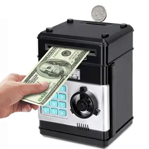 Piggy Bank Cash Coin Can ATM Bank Electronic Coin Money Bank for Kids Age 3-12, Money Savings Box Mini ATM Coin Bank Toys Gifts for 3 4 5 6 7 8 9 10 11 12 Year Old Boys Girls