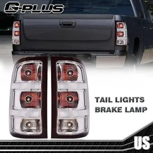 Fit For 07-13 GMC Sierra 1500 2500 3500HD Rear Tail Lights Brake Lamps Chrome