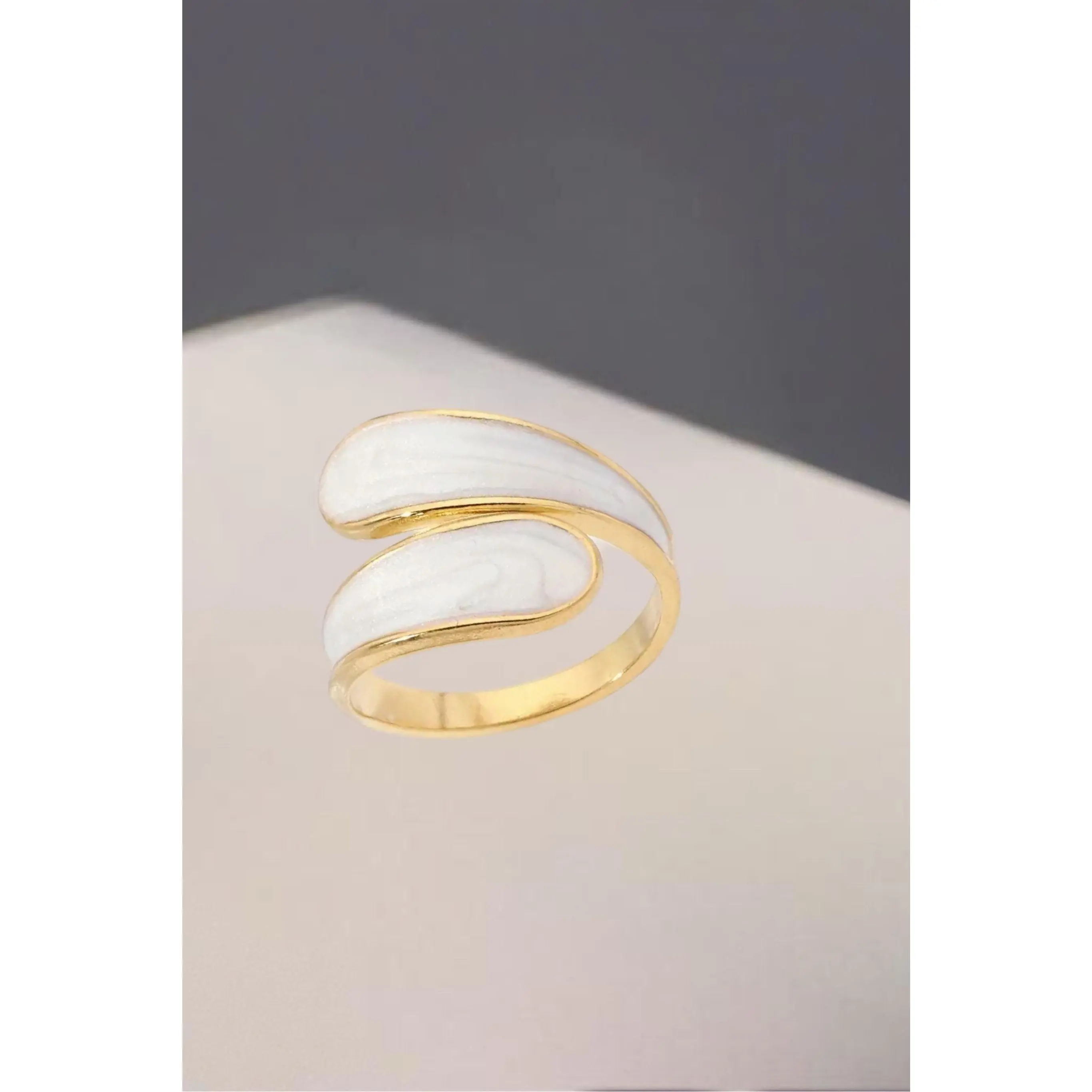Fashion Stanley Steel Enamel Overlap  End Ring