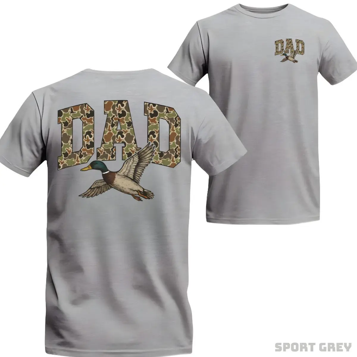 Vintage Camo Duck Dad T-Shirt/Hoodie – Old-School Camouflage Hunting Tee, Southern Outdoor Style, Outdoor Graphic Top for Father’s Day