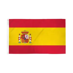 Spain Flag 3x5ft Polyester Banner, Dye Sublimation Bold Print, Festive Supplies, Party Decor Backdrop for Home Use