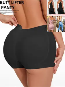 1 COUNT Women Butt Lifter Panties Padded Shapewear Hip Enhancer Pads Shorts Seamless Underwear Elastic Stretchy Fit Breathable Boyshorts,Elegant Chic Light Body Shaper for Everyday Confidence,Lady Underwear For All Season
