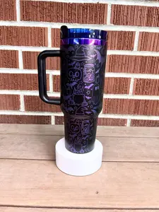 Engraved Halloween Doodle Tumbler - Perfect for Hot and Cold Beverages - Drinkware, Bottle
