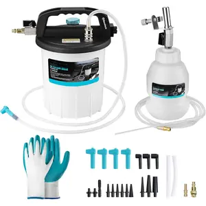 3L Pneumatic  Bleeder Vacuum Pump Kit,  Person  Bleeder Kit with Work Gloves and 23- Adapters,  Flush Kit/Clutch Bleeder Kit for , , SUVs, Light