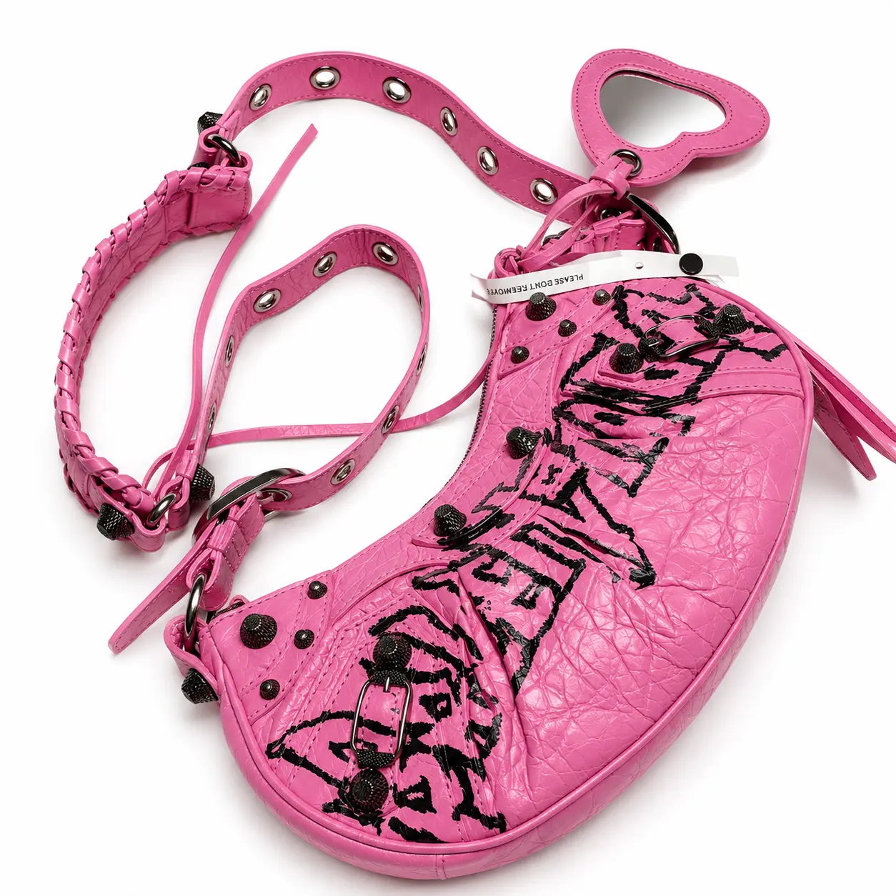 Pre-owned Balenciaga Classic pp2y1104065 City Graffiti Bag Pink Shoulder Bag