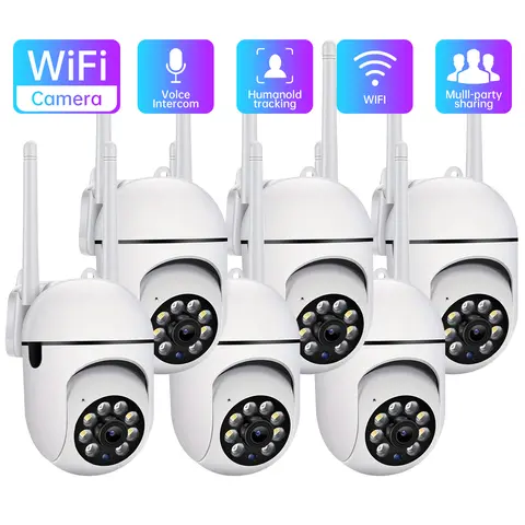 【JOOAN 1080P FHD Home Smart 2.4G WiFi Security Camera】Color night vision, Bluetooth/WiFi, 360° PTZ, Motion Detection, Two-Way Audio, 24/7 Live View, Home Pet Monitor