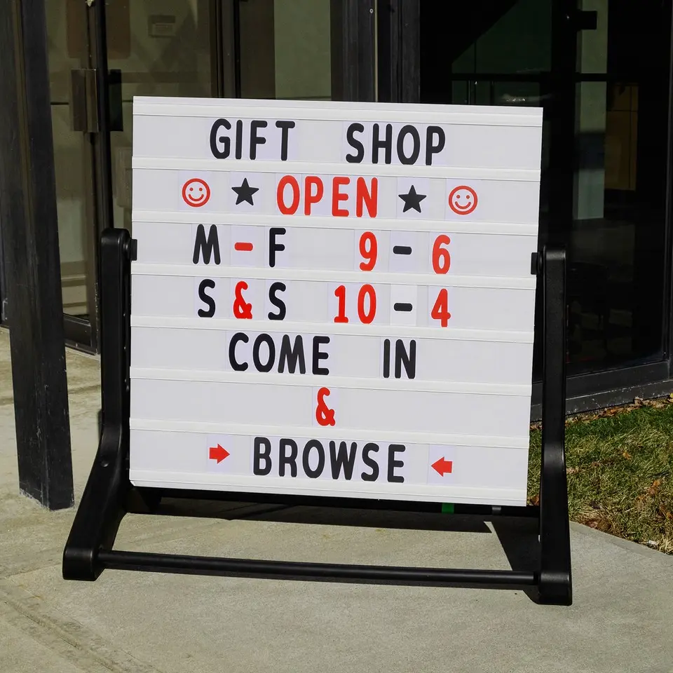 Swinging Changable Message Sidewalk Sign 37x36 Sign with 792 Sided Letters