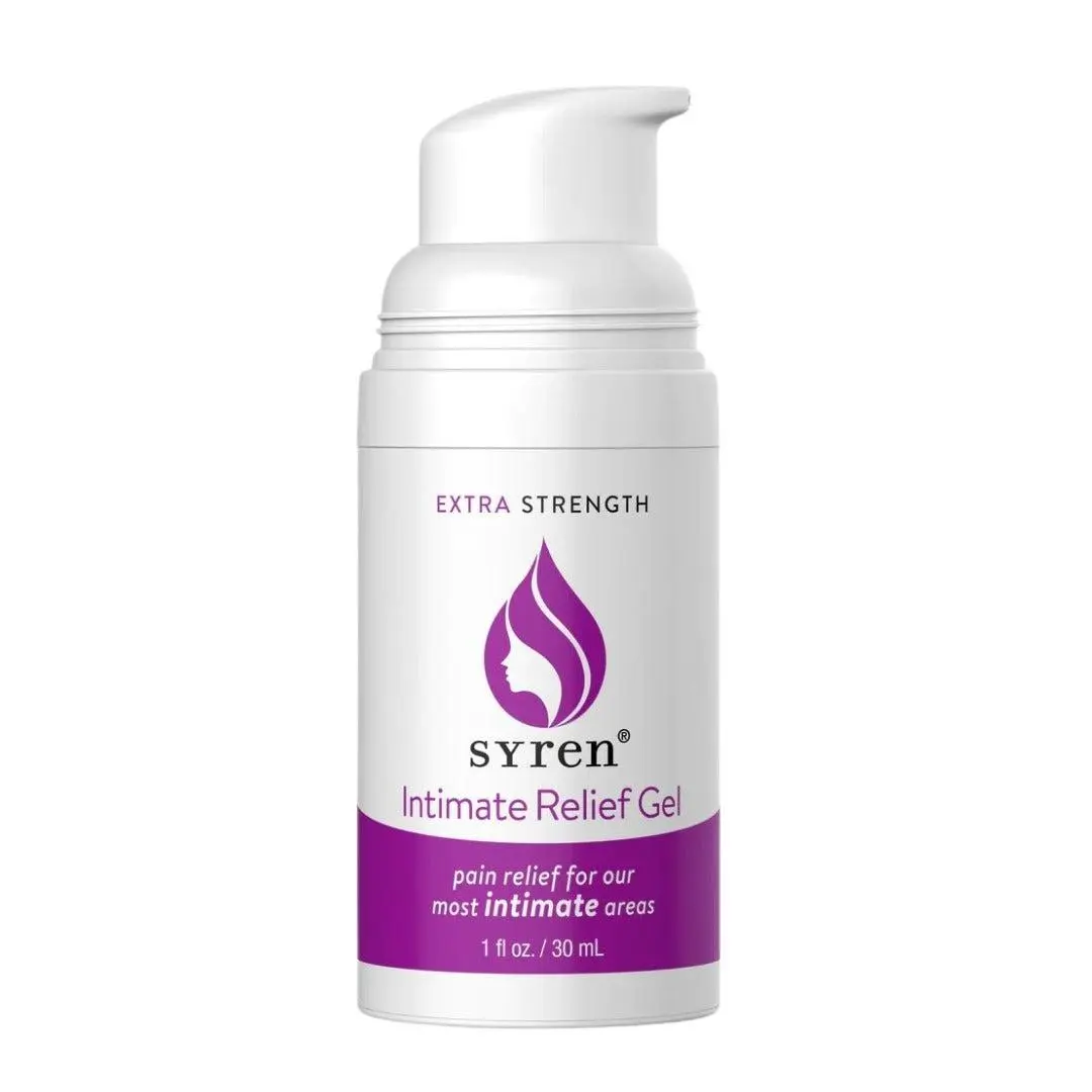 Syren 4% Lidocaine Intimate Relief Gel - Smooth, Gentle Intimate Cleanser, Fragrance-Free, Lightweight Feminine Care for Daily Sensitive Dryness - 1oz/30mL Area Care Product, Gf