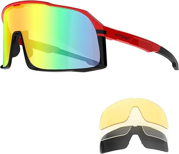 polarized adult cycling glasses with 5 interchangeable lenses TR90 frame MTB sports sunglasses cycling glasses