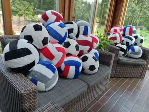 Volleyball and Soccer Ball Plush Pillows--Super Soft OVERSIZED Plush Sports Ball Pillows, Volleyball Gift, Soccer Gift