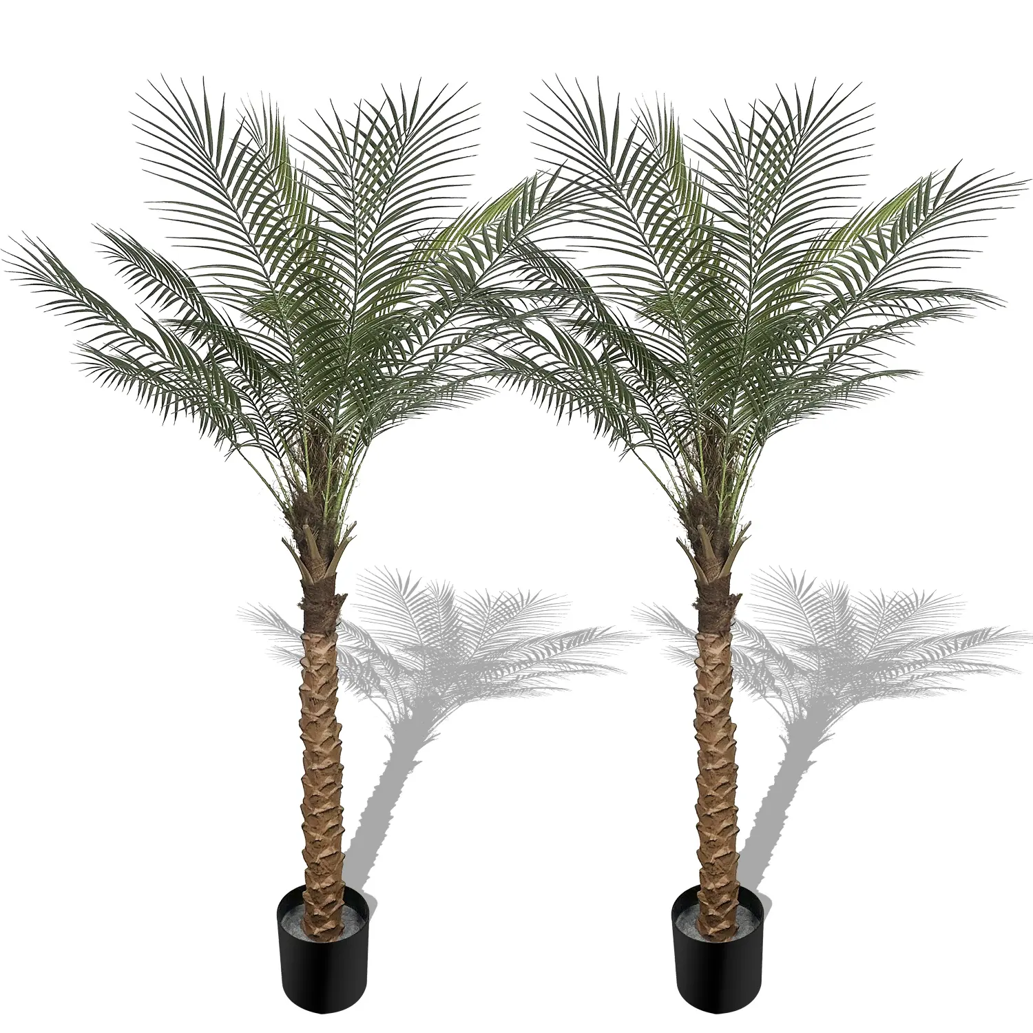 2-Pack 58in Decorative Artificial Coconut Trees - Easy Assembly, Indoor-Outdoor Use, Sleek Grand Design for Commercial Displays & Home Decoration, Upscale Housewarming Gift