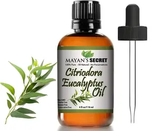 Citriodora Eucalyptus Essential Oil - Huge 4 OZ - 100% Pure & Natural – Premium Grade Amber Glass Bottle and Dropper Healthcare Healthy