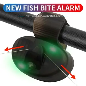 Outdoor Fishing Bite Alarm Rod Electronic Beeper with LED Light, Fish Alert Sound Bell Clip, Fishing Accessories Tool, Fishing Equipment