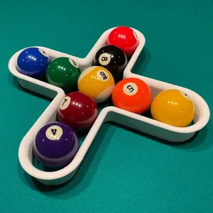 Conquer the Cross Billiards Challenge Game Rack (WHITE) & Game Instructions