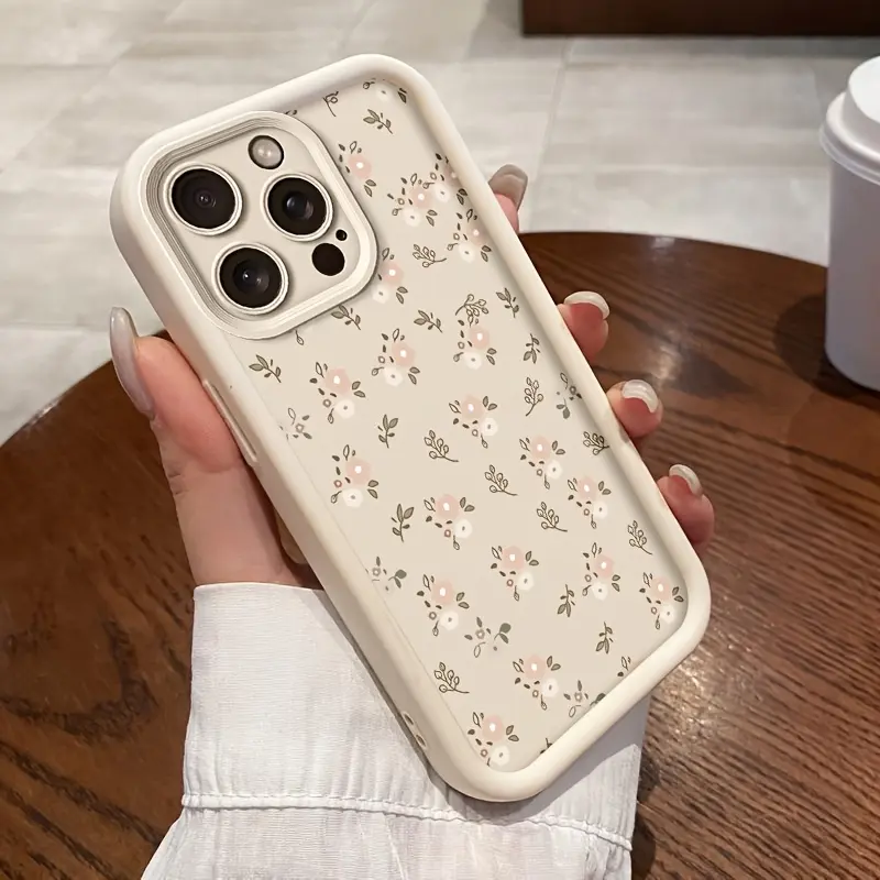 Soft TPU iPhone Series Case, Delicate Floral Print Drop Proof Shockproof Cover, Accessories Fits iOS iPhone 17 Pro Max, 16 Plus, 15, 14, 13, 12, 11, Air