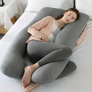 Ergonomic Full Body Pregnancy Pillow,43 inch with Cooling Pillow Case,Ultimate Back & Hip Pain Relief Support. Suitable for All Stages,Soft & Comfortable,Must-Have Maternity Bedding for Pregnant Women,New Arrival.