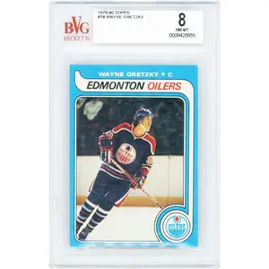 Wayne Gretzky Edmonton Oilers 1979-80 Topps #18 BVG Authenticated 8 Rookie Card