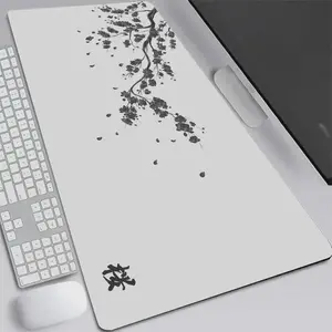 [50% OFF] [Freeship] [USA Only] Aesthetic Pink Sakura Desk Mat, Japanese Cherry Blossom Mouse Pad, Cute Pastel Desk Decor, Kawaii Gaming Setup, Extended Mousepad Gift