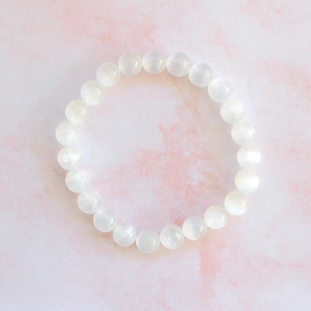 Tanzanian Selenite Natural Crystal Bracelet