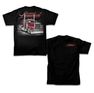 Stay Loaded Truck Graphic T-Shirt,Bold Semi-Truck Design for Truck Enthusiasts, Comfortable Black Tee, 2 Sides Print for Men & Women