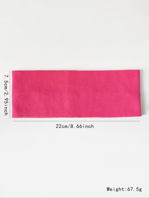 Solid Color Hair Bands (4 Piece), Elastic Headbands, Casual Sporty Hair Bands for Women & Girls, Minimalist Headwear Suitable for Sports, Fashion Hair Accessories for Party and Daily Outfits