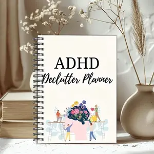Spiral Bound Notebook, Adhd Planner, Home Office Dorm School Workbook, Organizing Notebook, 5.5x8.3 Inches, 1 Piece