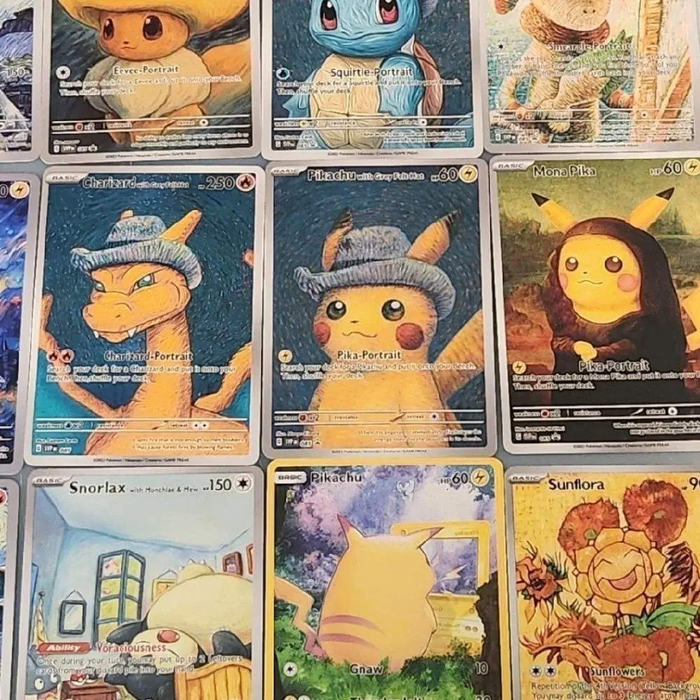 pokemon van gogh card set Pikachu With Grey Felt Hat 085 Promo Museum Pokmon Custom-Made Van Gogh Fan