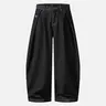 Aelfric Eden Men's High-Waist Pinstripe Baggy Barrel Jeans - Heavyweight Cotton-Polyester Blend, Pleated Waist, Embroidered Details, Casual Retro 2000s Streetwear, Unisex Fit Vintage Bottoms