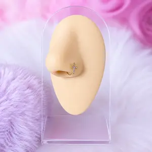 Cross Nose Hoop