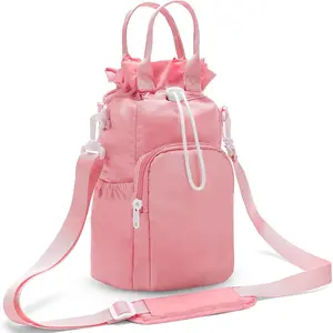 Portable Water Bottle Bag Insulated Refrigerator Water Bottle Cover Foldable Multi-Pocket Crossbody Cup Case, Durable & Stylish Design