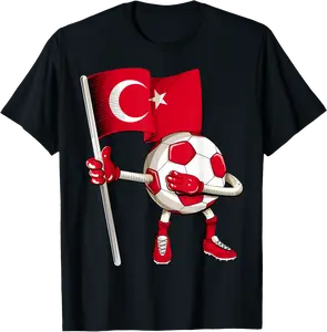 Turkey Soccer Jersey Turkish Flag Football Dab Funny T-Shirt - Robertjen Shop 42B0BFBWYGLN