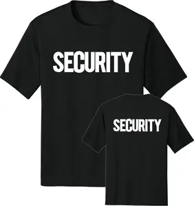 Security T-Shirt – Front & Back Print Mens Tee, Staff & Event Uniform, Bouncer Work Shirt, Screen Printed Safety Top, Nightclub & Venue Apparel, Casual Workwear