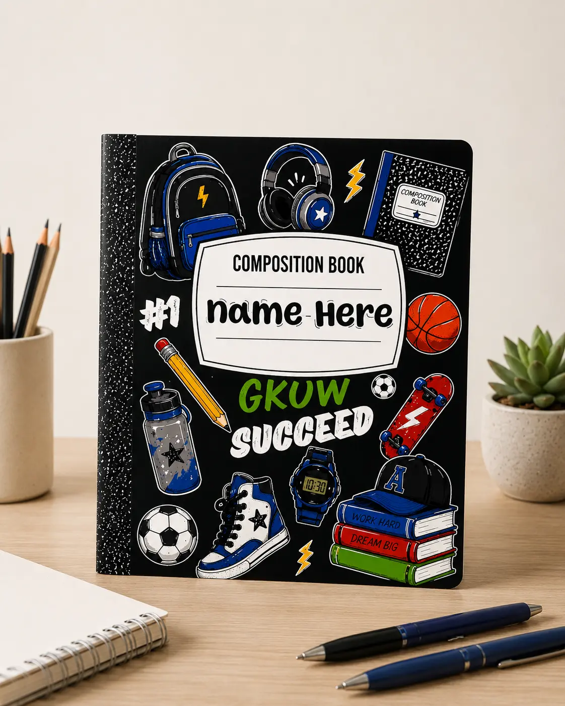 Custom Composition Book (Male Designs)