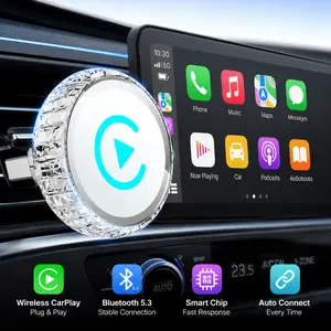 Wireless CarPlay AI Box Smart Adapter for iPhone & Android - Plug-and-Play Car Multimedia Streaming Adapter with Fast Auto Connection, Stable Wireless Signal
