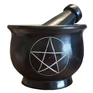 Black Pentacle Mortar & Pestle