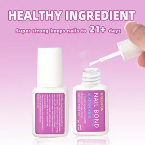 Brush-On Nail Glue for Press On Nails | Super Strong Lasts 21+ Days | Waterproof Nail Adhesive