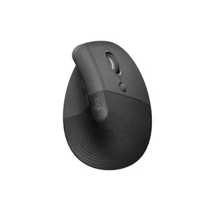 Logitech Lift Vertical Ergonomic Mouse, Wireless Bluetooth or USB Receiver, Quiet Clicks, 4 Buttons, Right Hand Wireless Mouse, Windows/macOS/iPadOS, Laptop, PC - Graphite Graphite Right-Handed Mouse