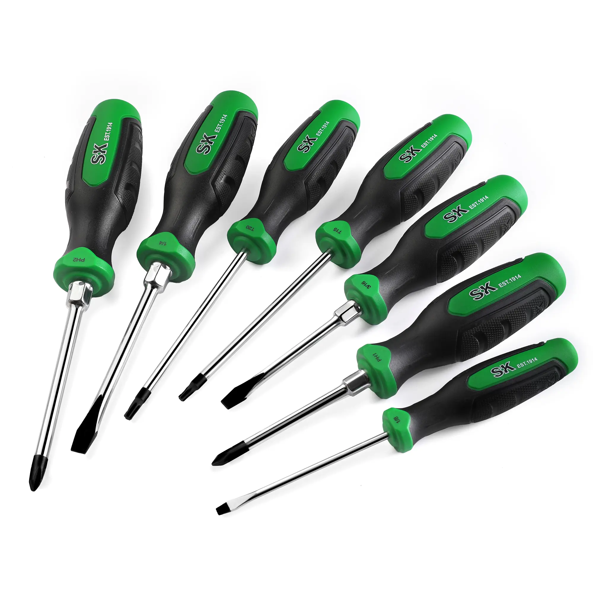 #fathersdaygift SK Magnetic Screwdriver Set, Includes Slotted/Phillip/Star Screwdrivers, S2 Steel, SureGrip Handle