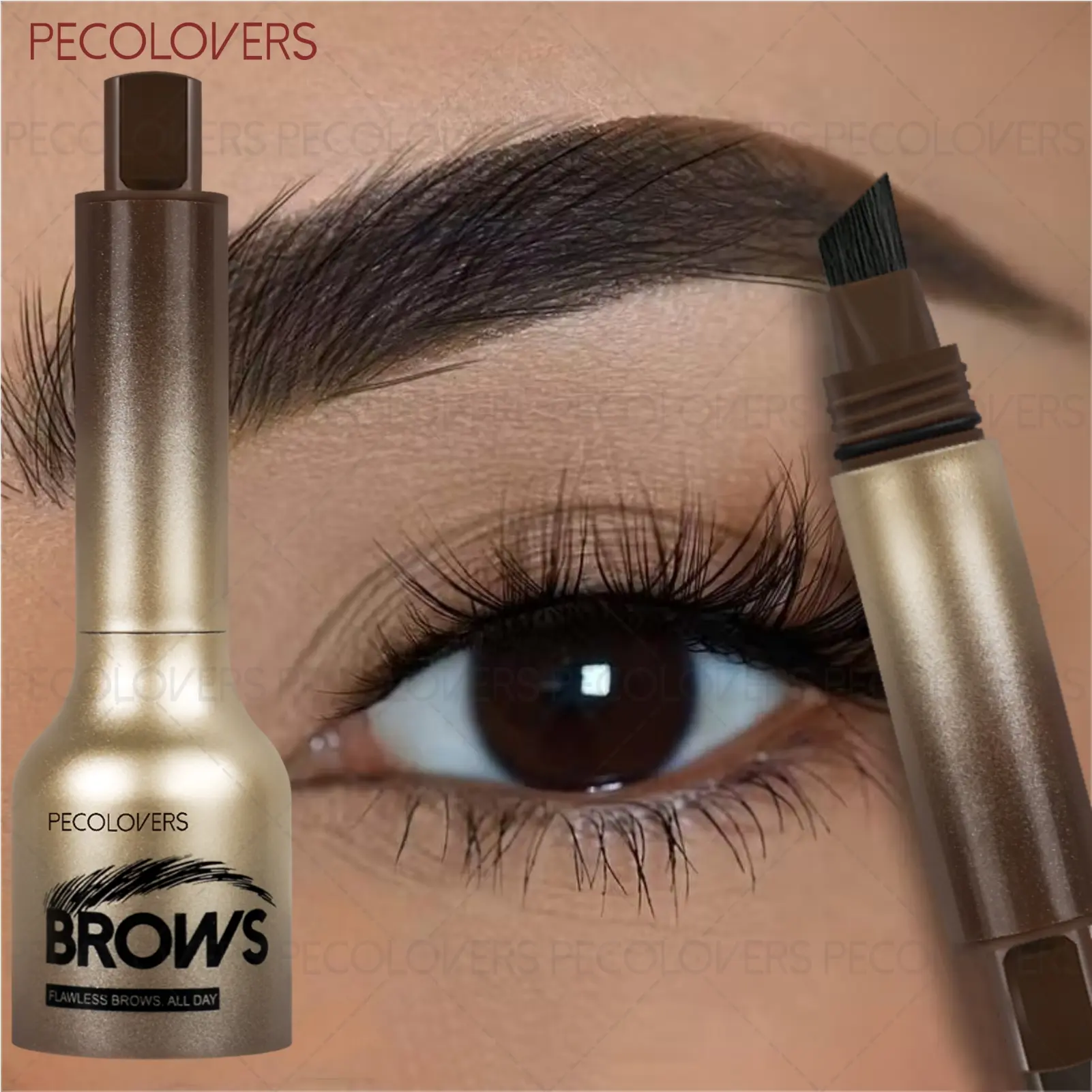 Waterproof Eyebrow Powder & Natural Eyebrow Pencil 1 Pcs, Sweatproof Lasting Makeup, Filling Eyebrow Shapes, Brow Styling, 3D Eye Brows Look, Easy To Use, Eyebrow Define Powder, Eyebrow Setting, Eyebrow Products, Used for Four Seasons, Christmas Gifts
