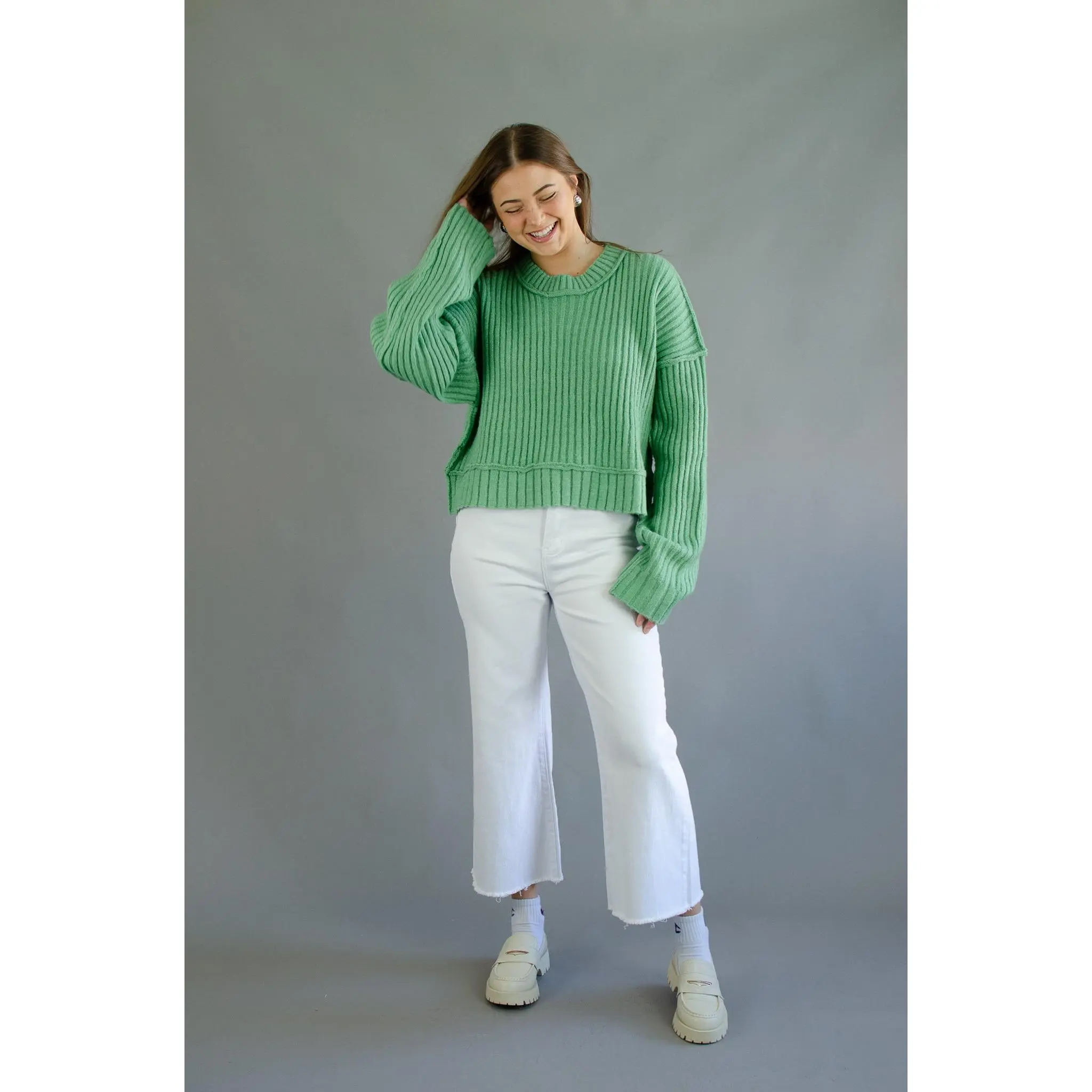 Jena Crop High Waist Jeans White