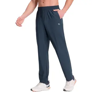 baleaf Men's Athletic Pants with Zipper Pockets Lightweight Quick Dry Tapered Sweatpants for Track Workout Jogging Running