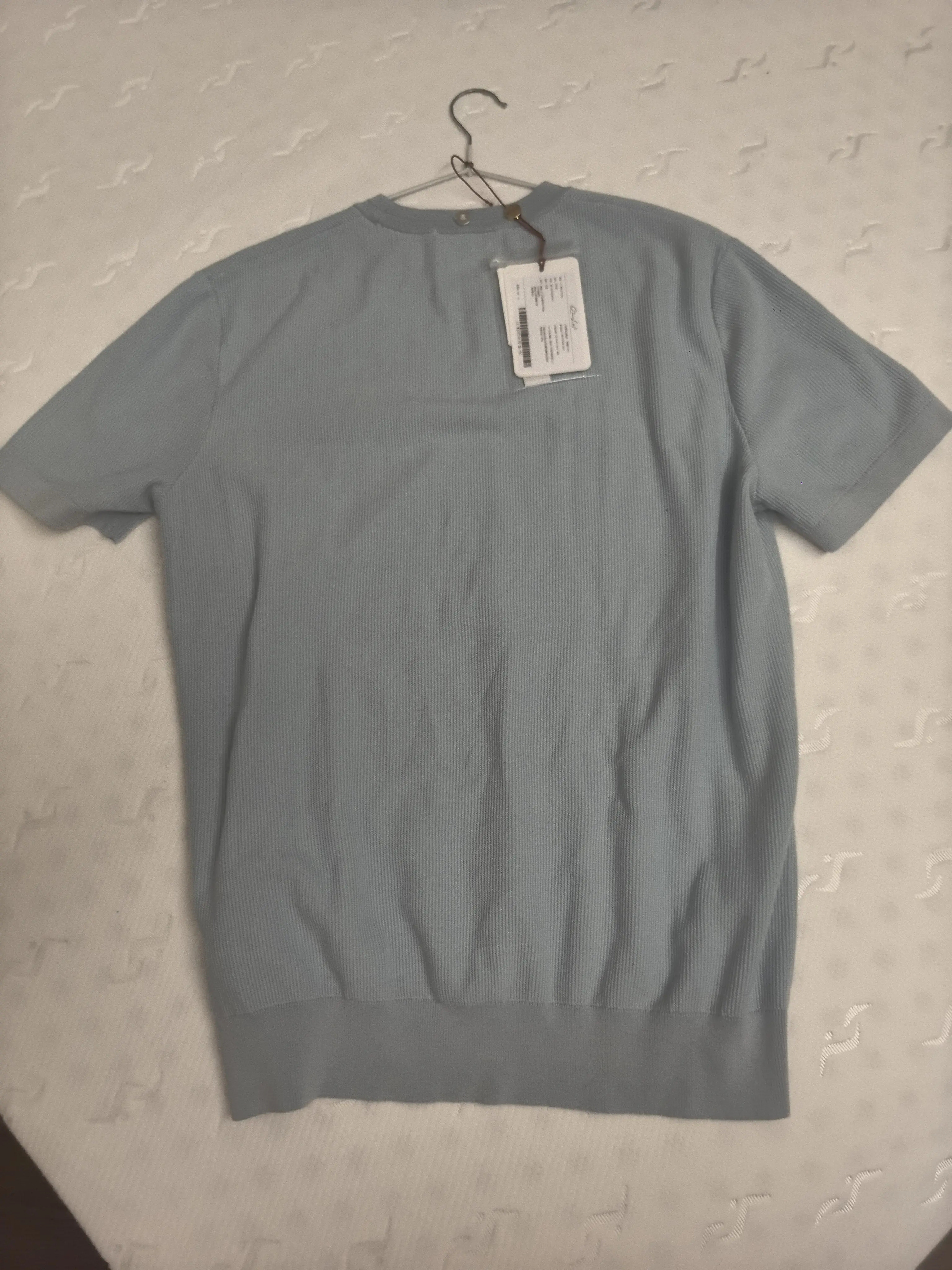 MBNL-F/Qin Lei Men's Clothing "Elegant Honeycomb Knit"Silk Cotton Dyed Yarn 16-stitch T-shirt
