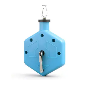 Heavy Duty Chalk Reel, 100FT Professional Chalk Line with 6 Position Locks & Carabiner Clip, Construction & Carpentry Marking Tool, 1 Pack