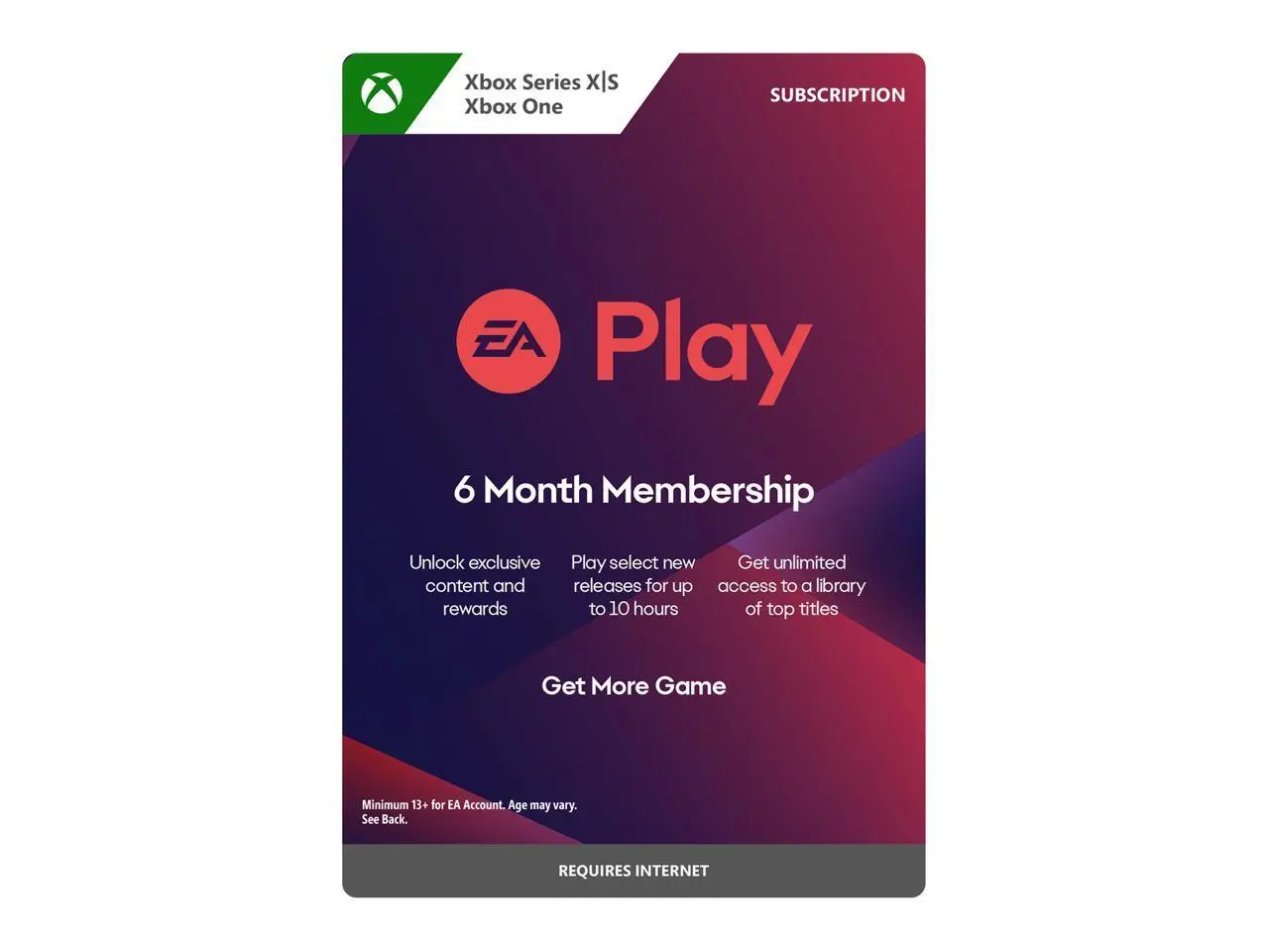 EA Play 6 Month Subscription Xbox Series X|S, Xbox One [Digital Code]