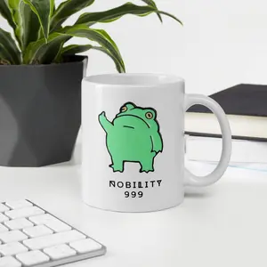 Nobility Frog White Glossy Mug